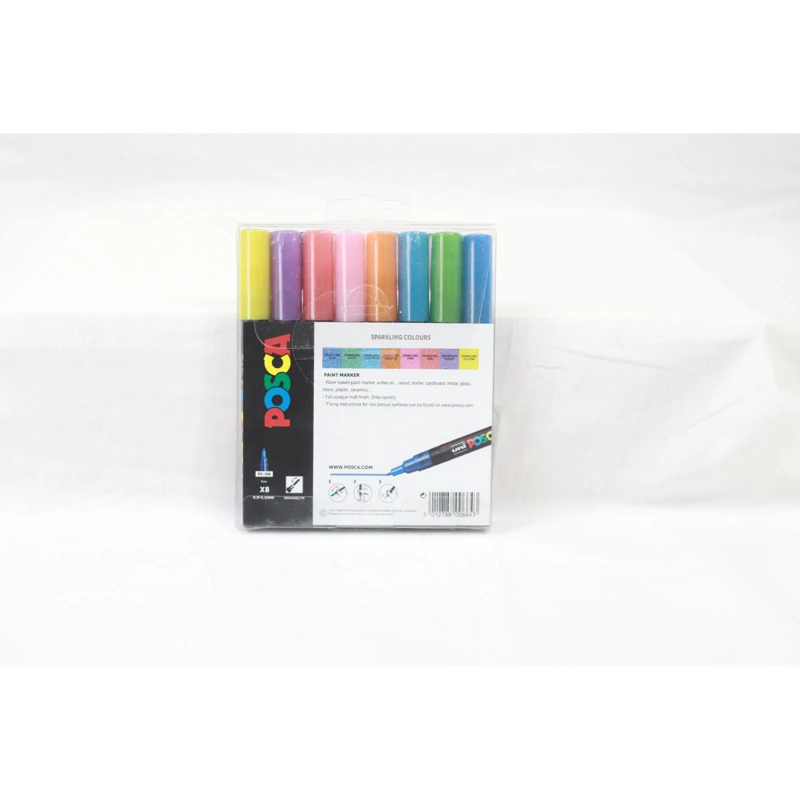 ■ Posca PC - 3M Fine Bullet Tip - Wallet of 8 Sparkling Colours