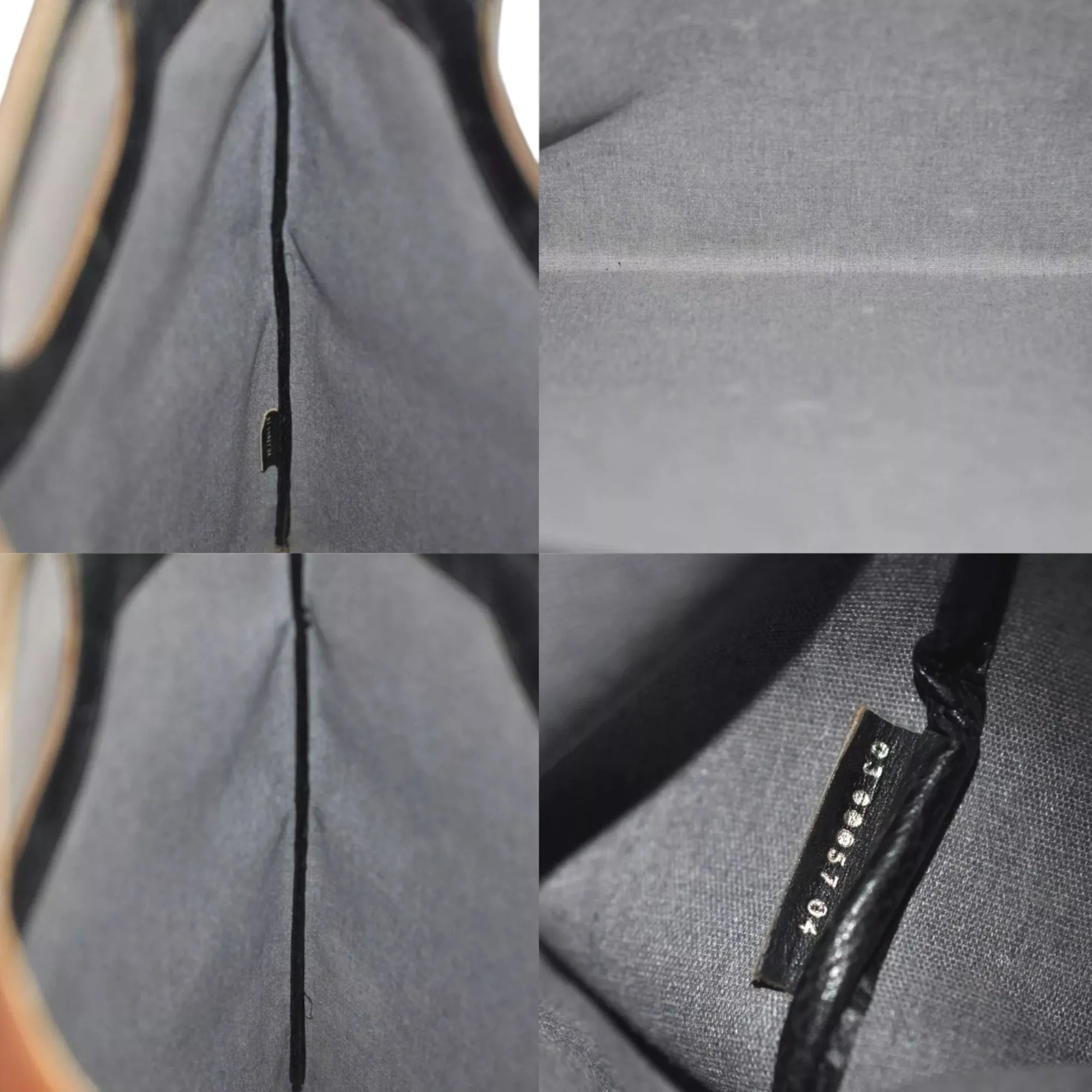 136193AU (V2) Fendi Hand Bag Pequin Brown Canvas