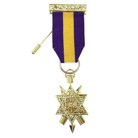 1st Degree Order of the Secret Monitor AMD Breast Jewel - Purple & Yellow