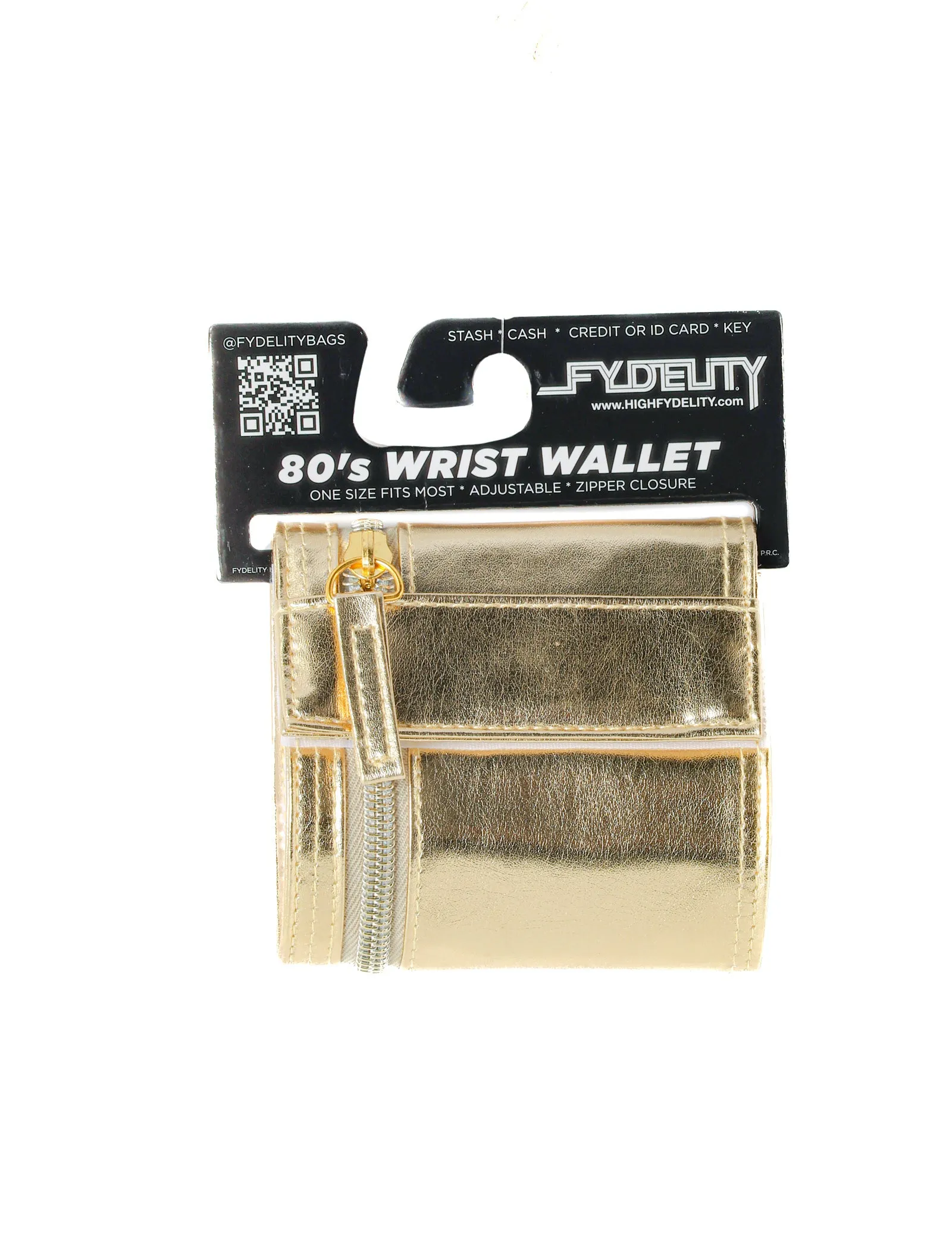 80's Wrist Wallet | Metallic Gold