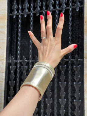 80's Wrist Wallet | Metallic Gold