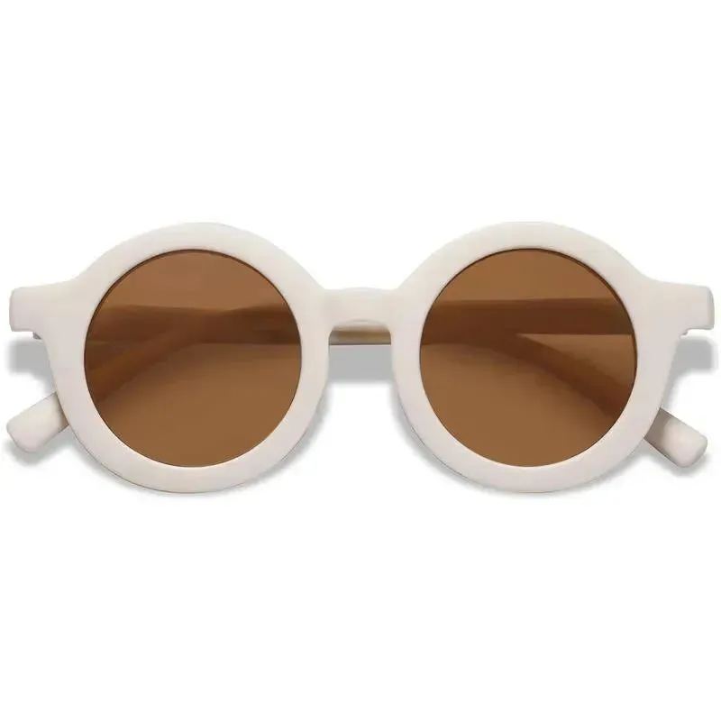 Ali Oli - SOJOS Cute Round Polarized Sunglasses, UV400 Protection, Vanilla