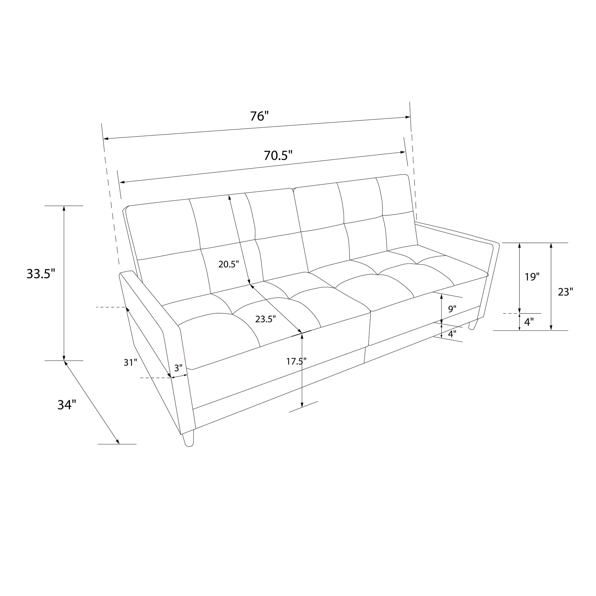 Andora Futon Sofa Bed