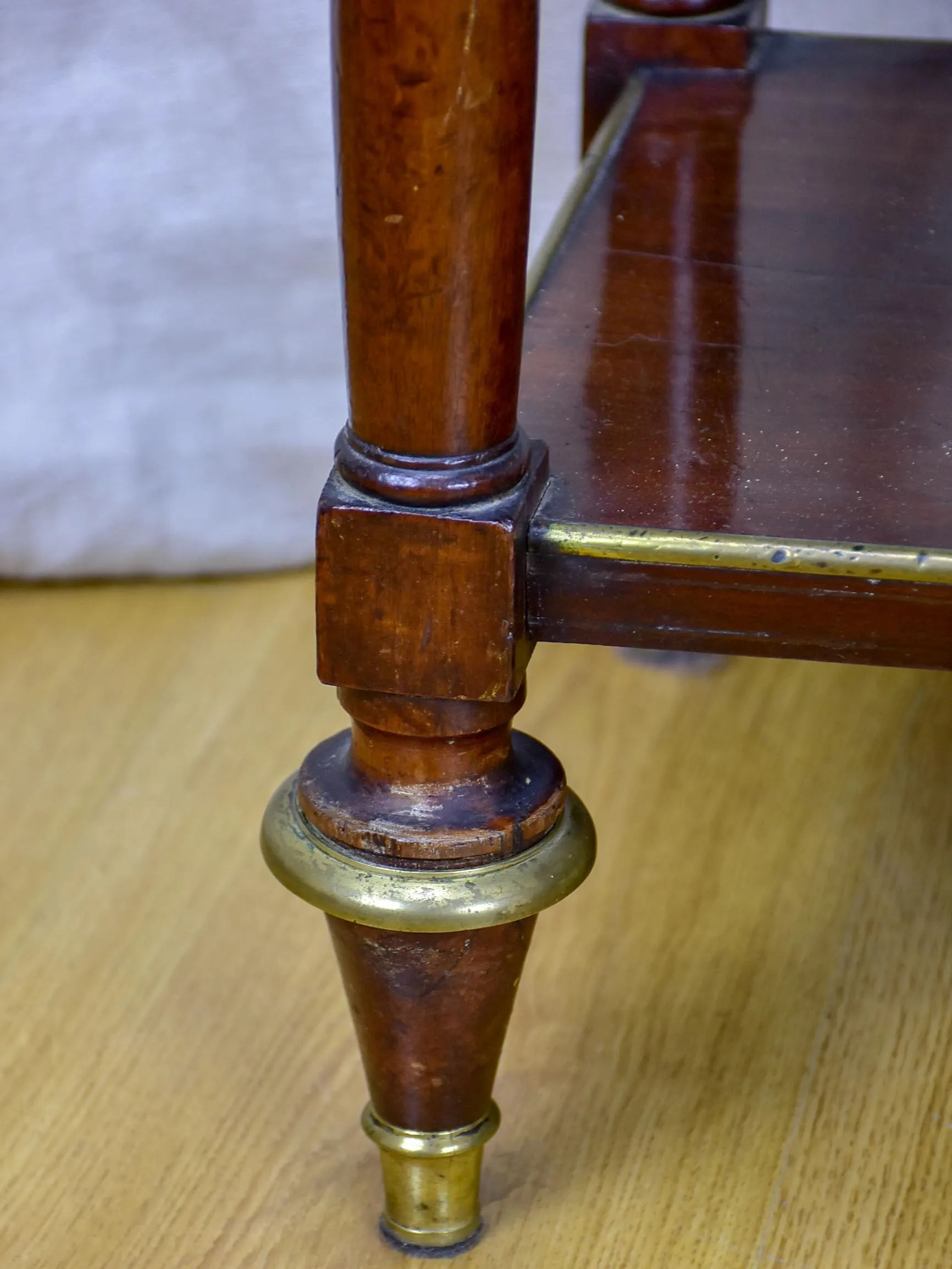 Antique French writing table with marble top