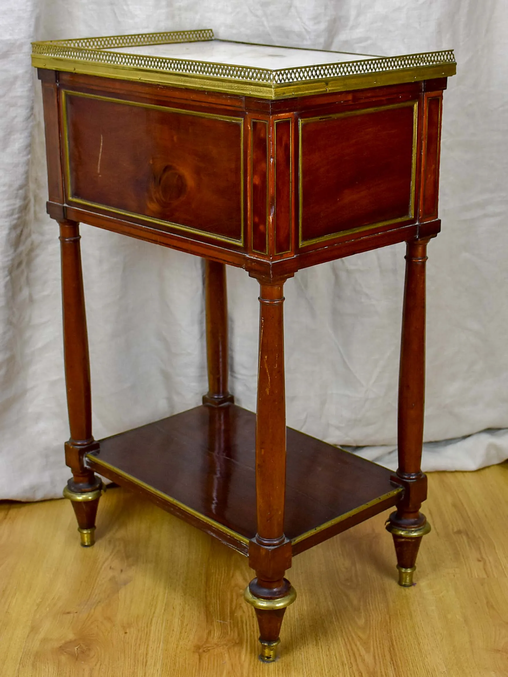 Antique French writing table with marble top