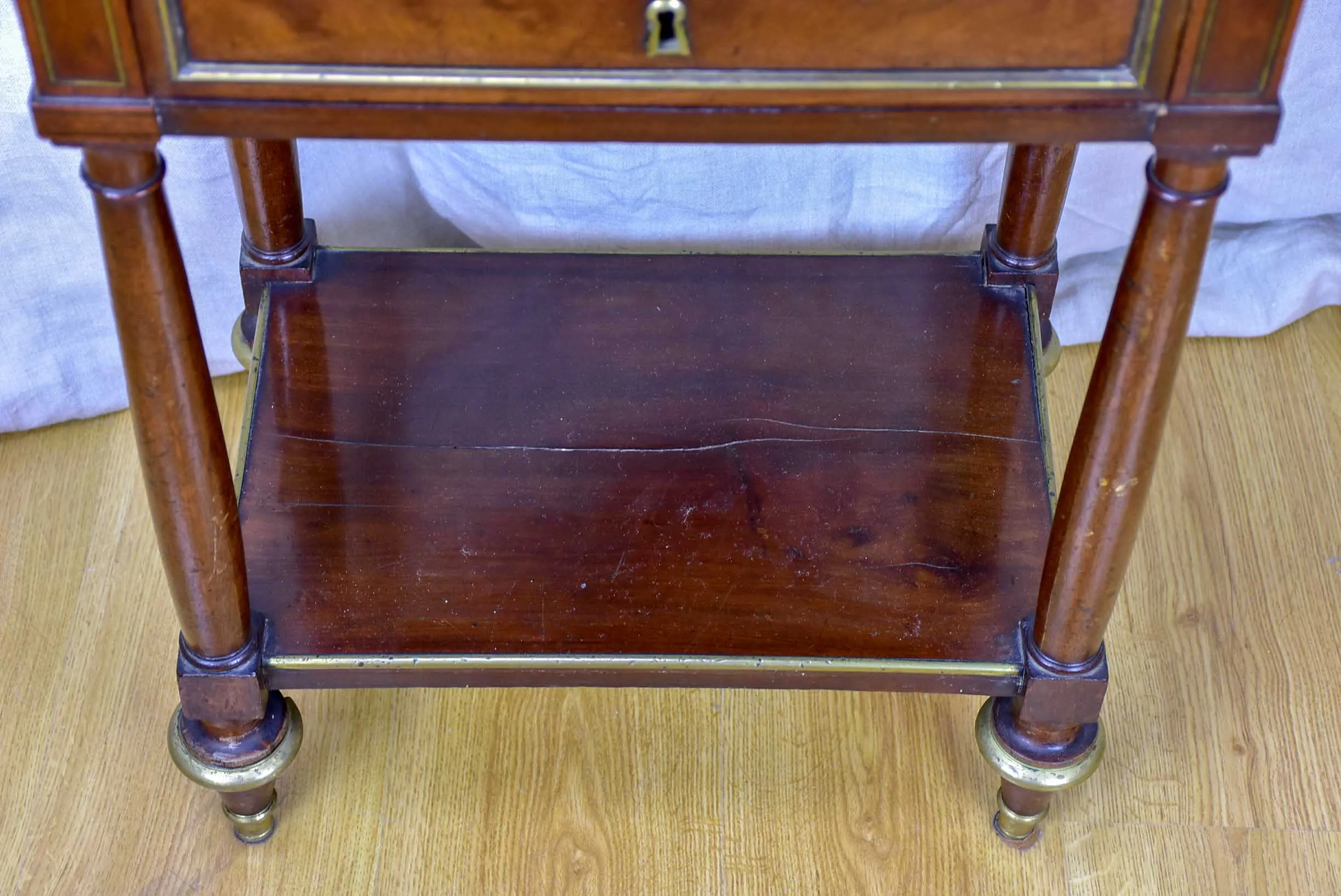 Antique French writing table with marble top