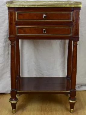 Antique French writing table with marble top