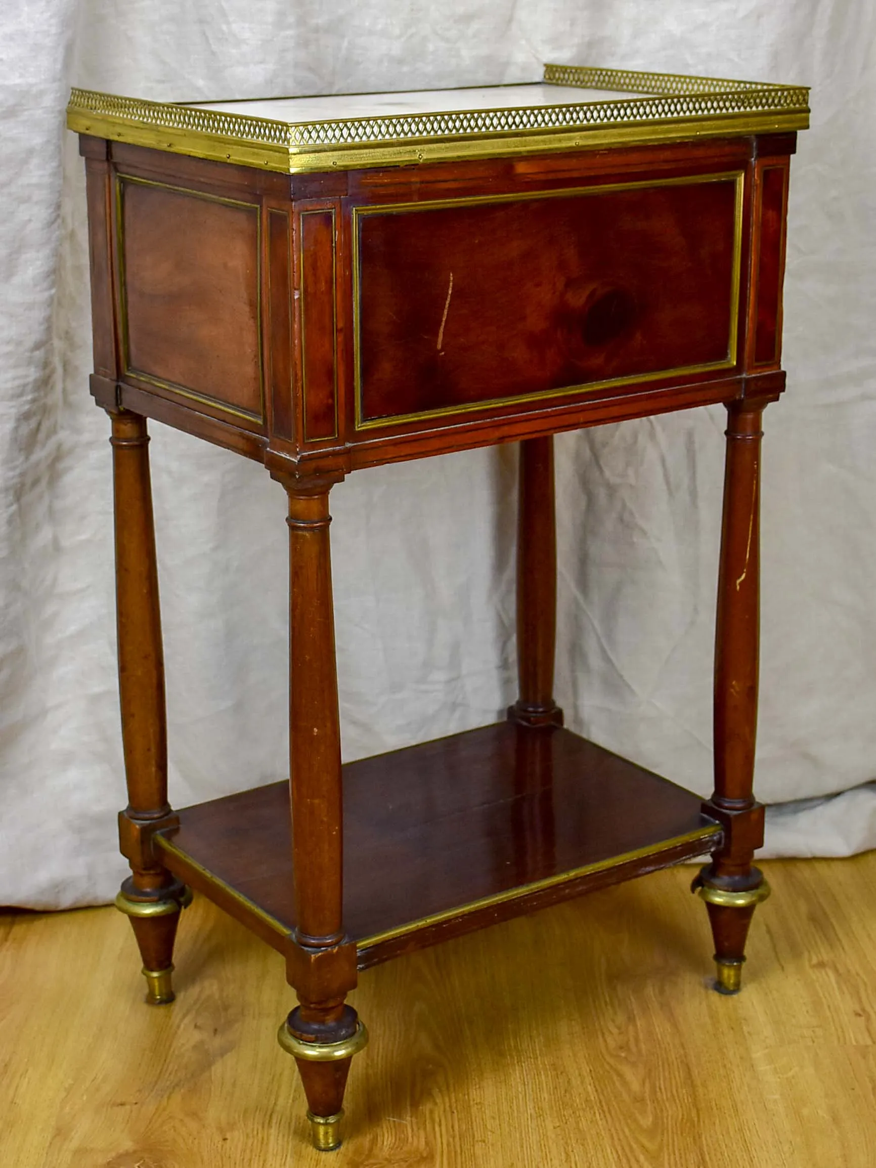 Antique French writing table with marble top