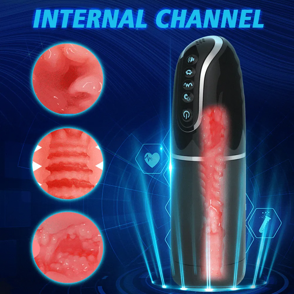 Automatic Sucking Vibrating Masturbator for Men Real Blowjob Vagina Pussy Male Masturbation Cup