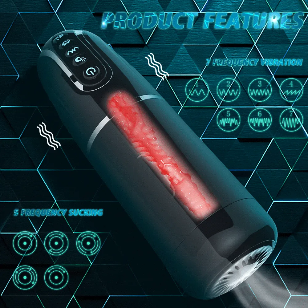 Automatic Sucking Vibrating Masturbator for Men Real Blowjob Vagina Pussy Male Masturbation Cup