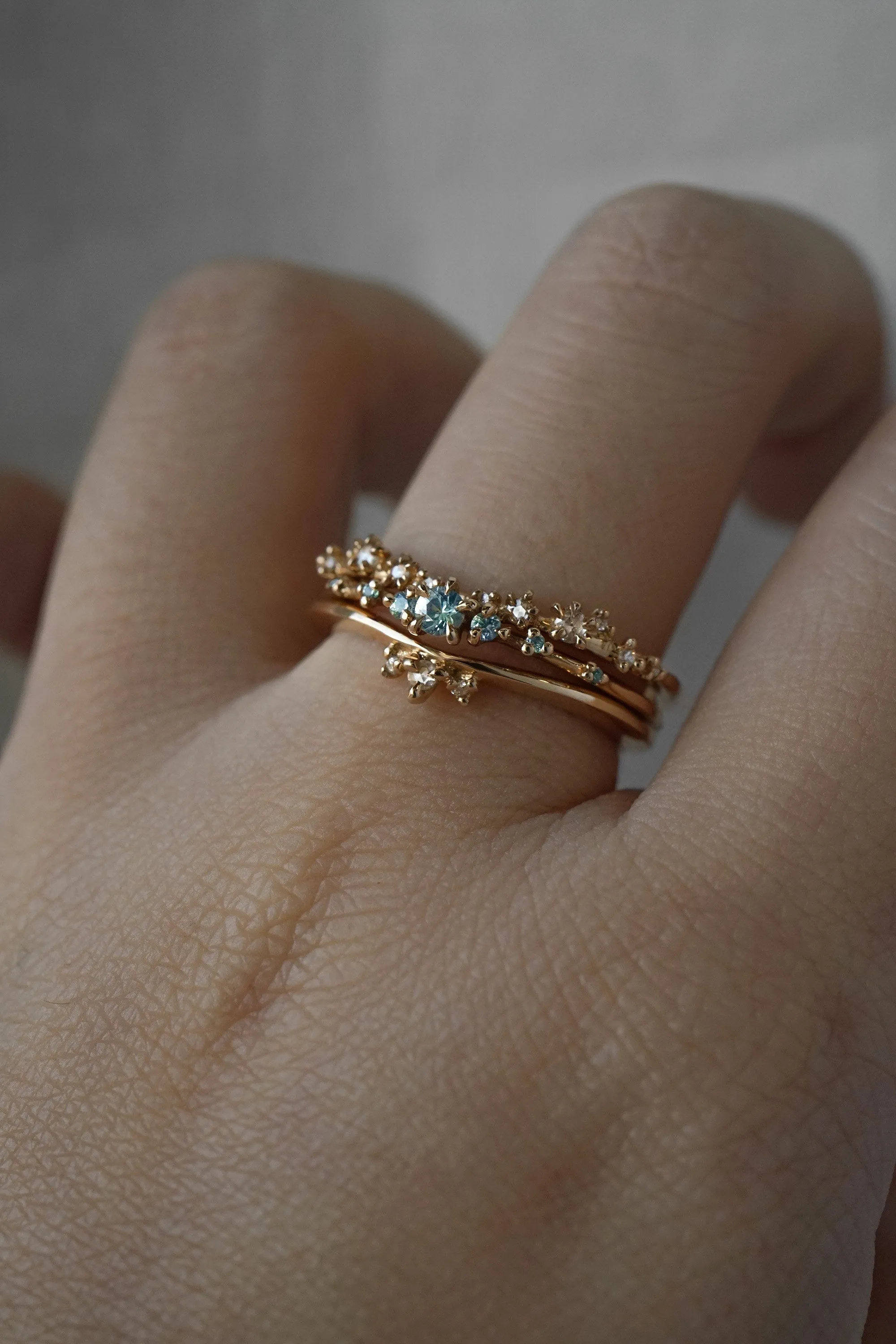 Brilliant Diamond Water Lily Ring
