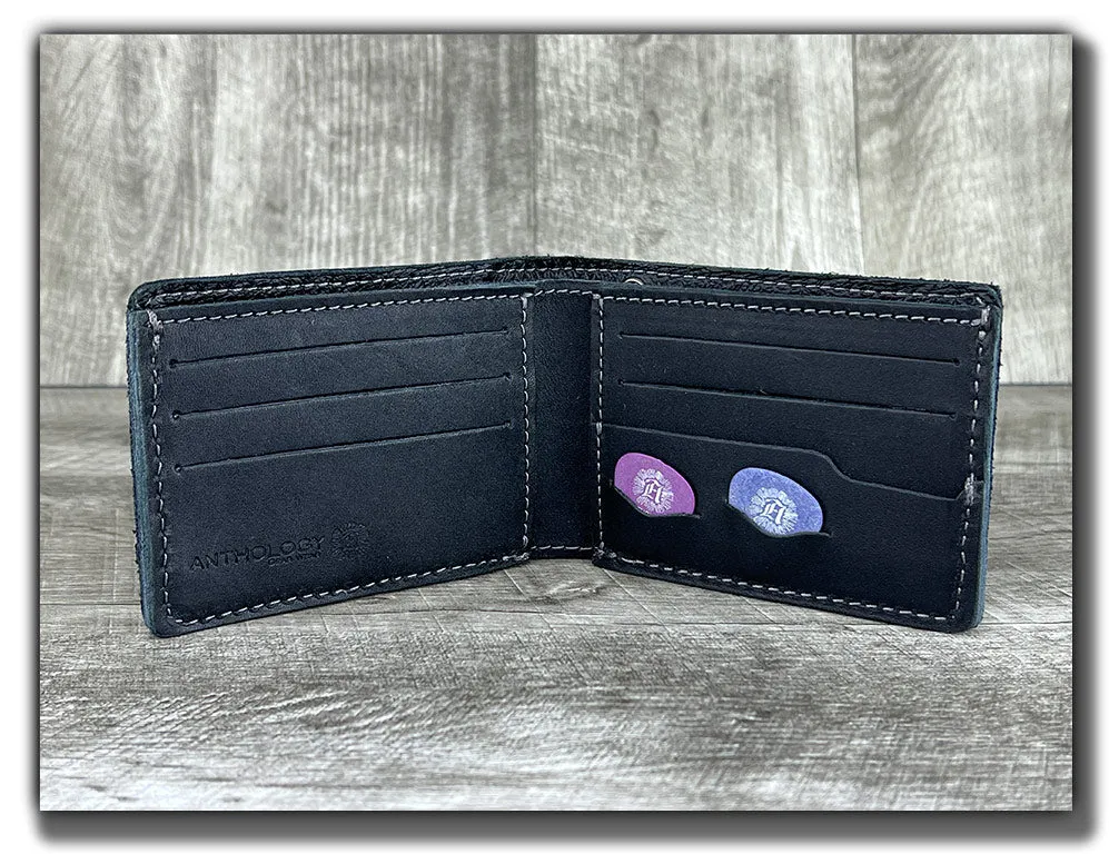 Chain Wallet with Guitar Pick Slots (With or Without Chain) - Carbon Black
