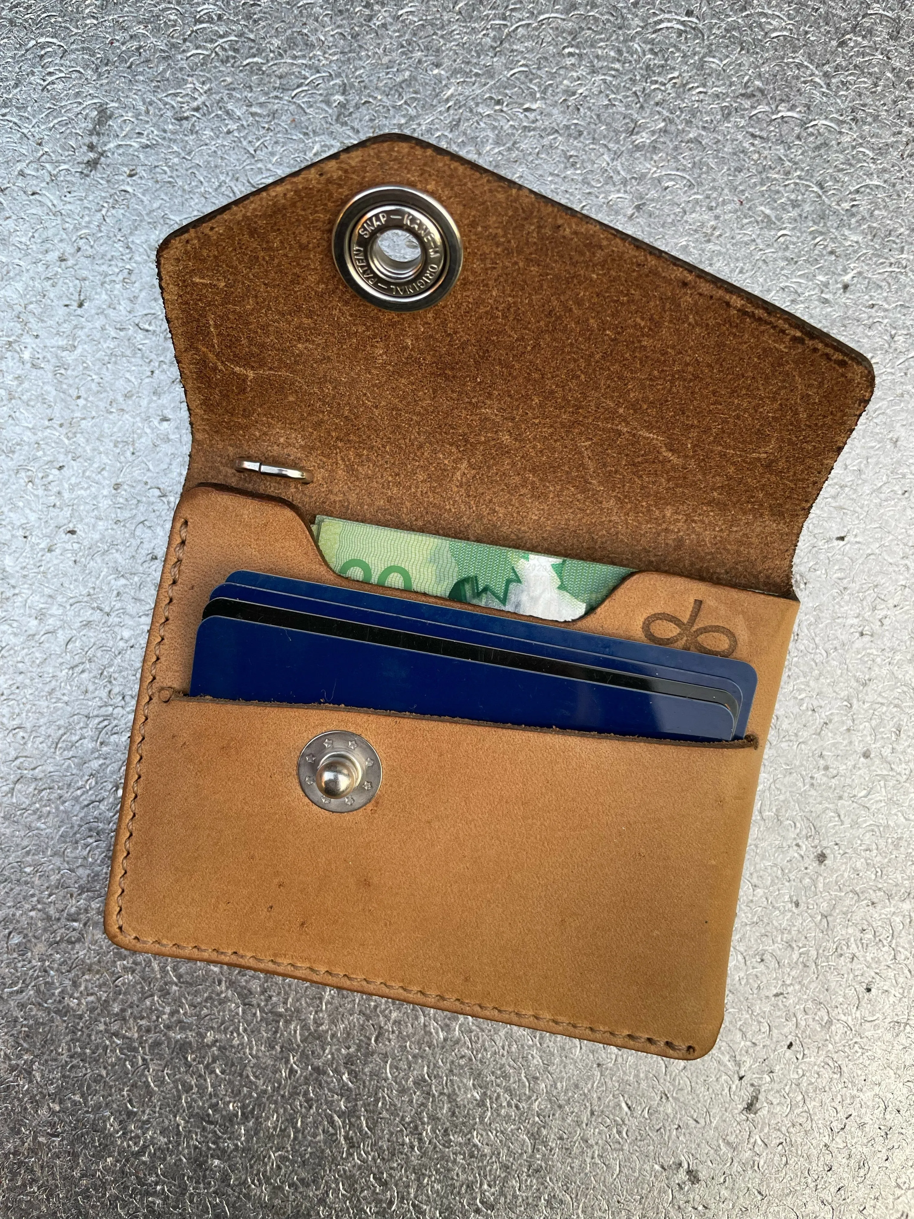 CODA wallet blue vegetable tanned