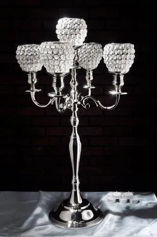 CRYSTAL CANDELABRA 5 HEAD (gold)-CRY1-1