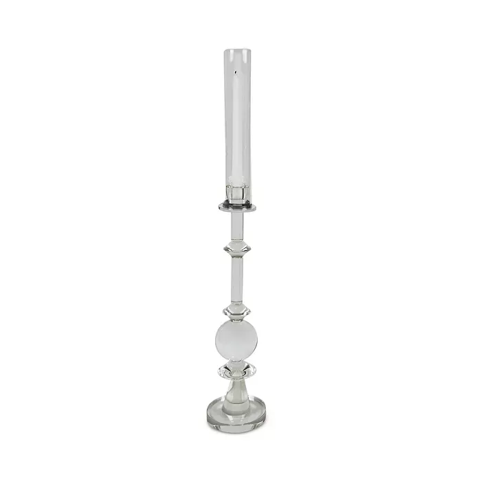 Crystal Glass Candle Holder Ball With Shade Medium