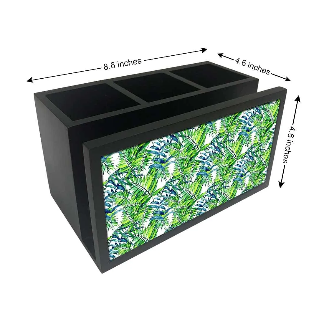 Cutlery Tissue Holder Napkin Stand -  Green Leaf