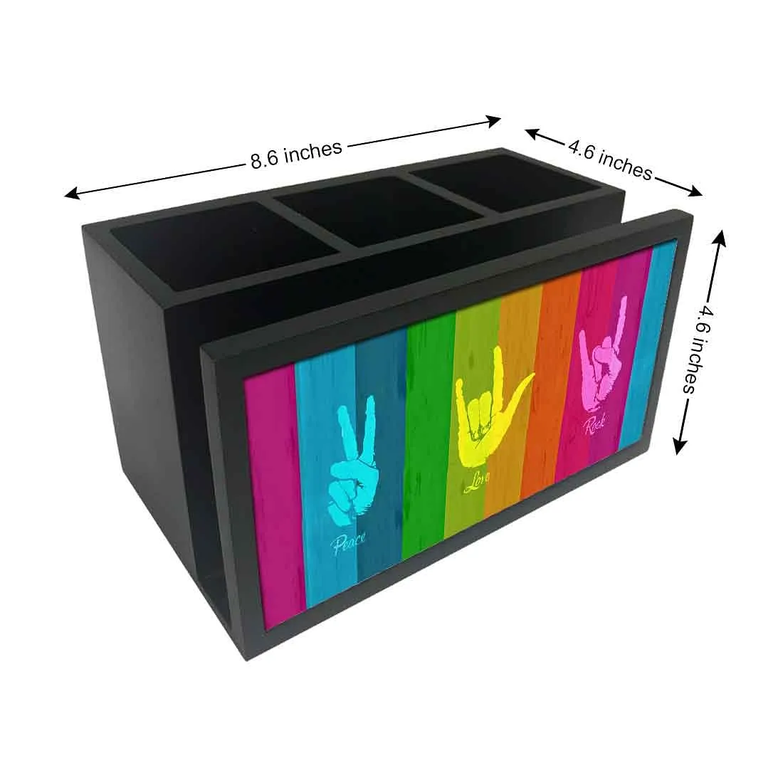 Cutlery Tissue Holder Napkin Stand -  Peace Love Rock