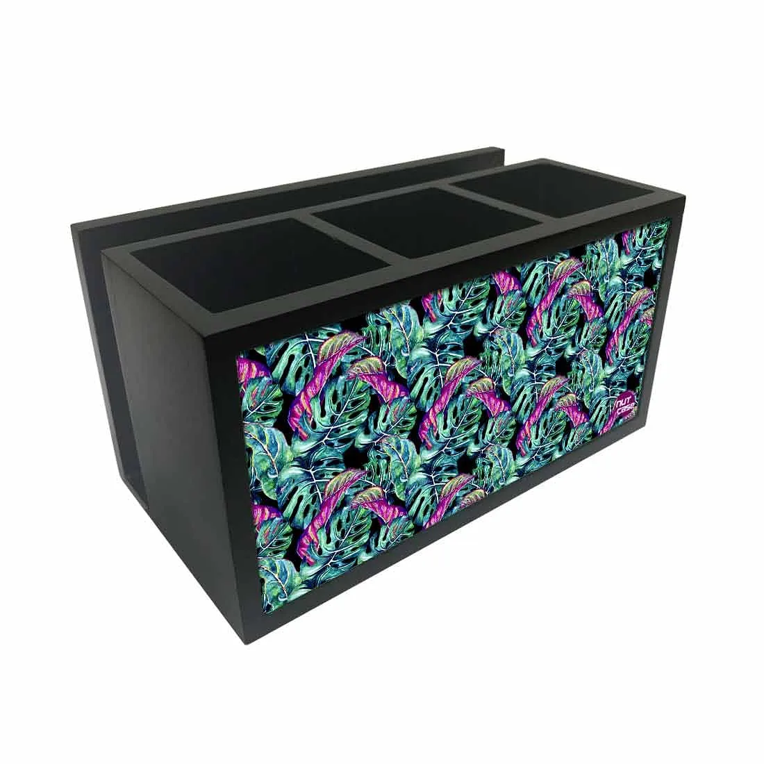 Cutlery Tissue Holder Napkin Stand -  Tropical Green Leaf