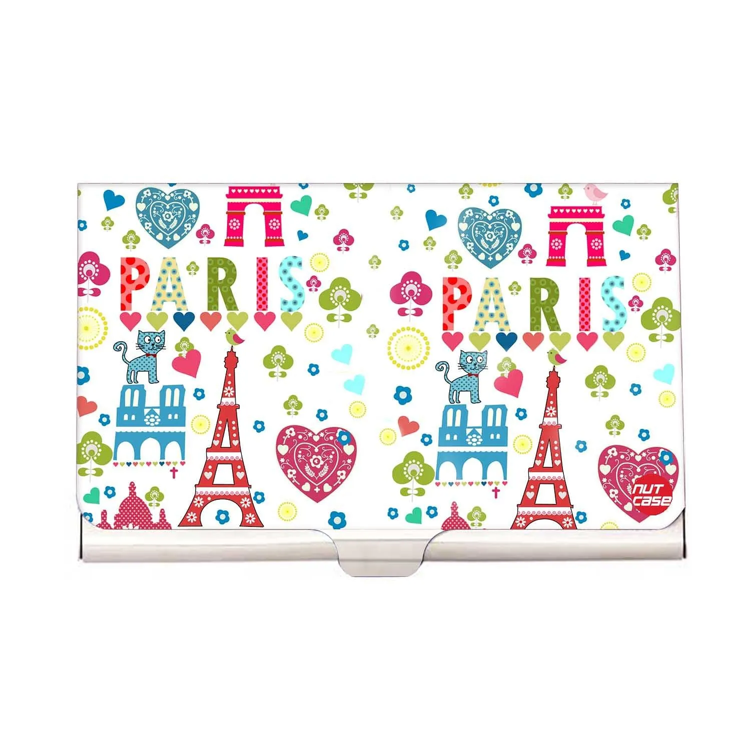 Designer Visiting Card Holder Nutcase - Love in Paris