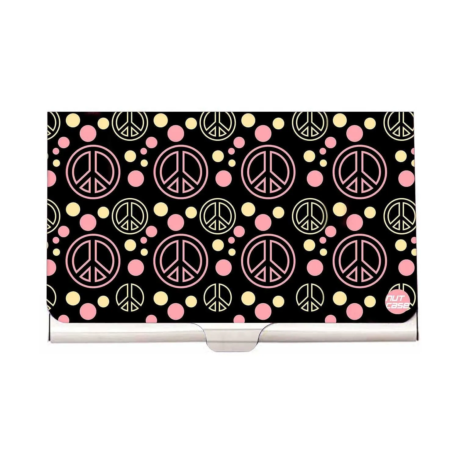 Designer Visiting Card Holder Nutcase - Peace Out