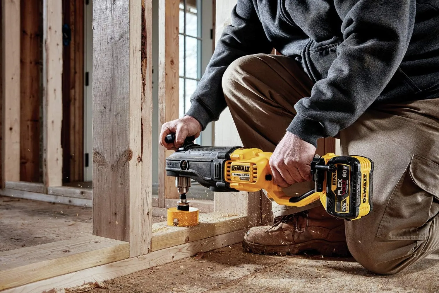 DeWalt DCD470X1 60V MAX In-Line Stud and Joist Drill Kit