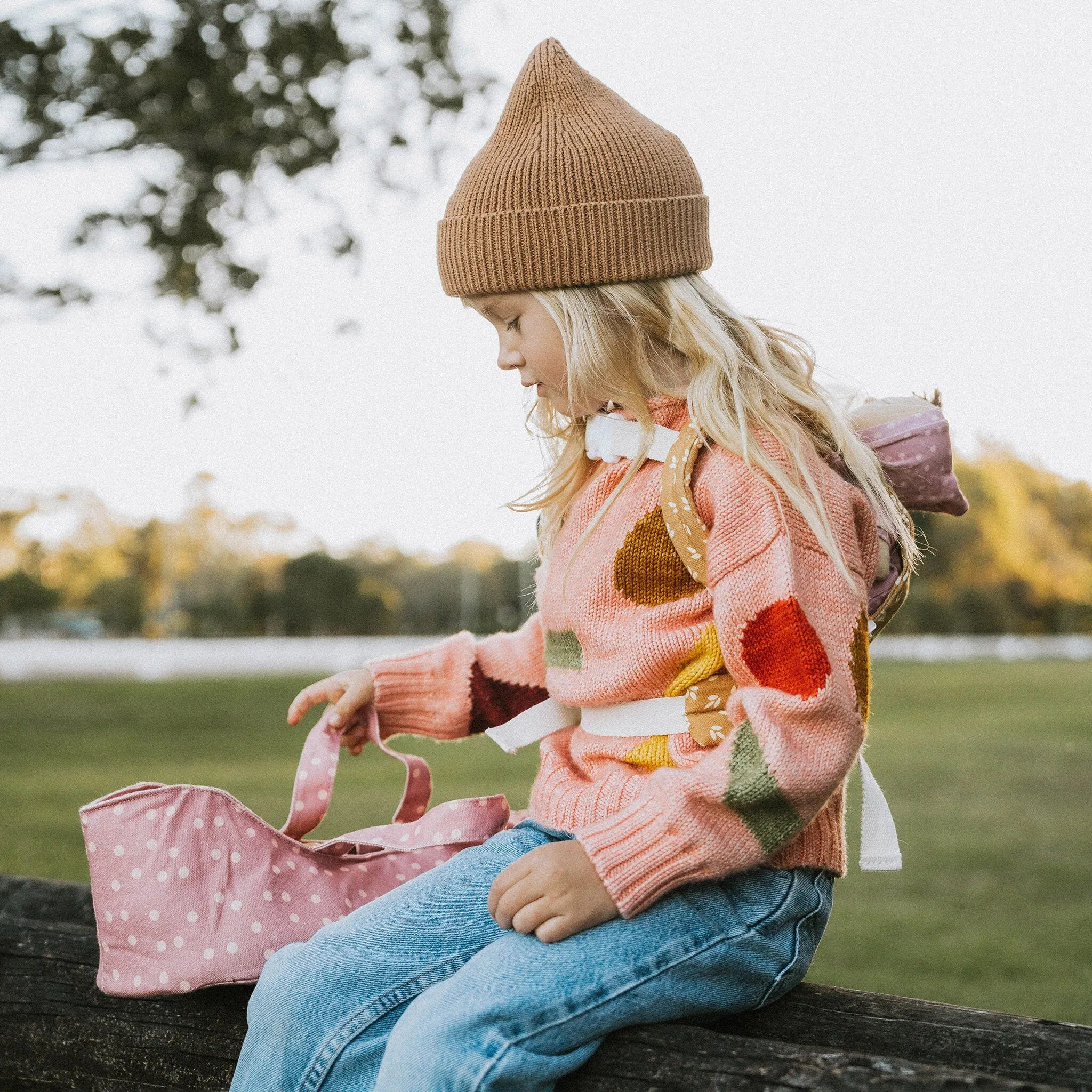 Dinkum Doll Carry Cot | Polka Dot