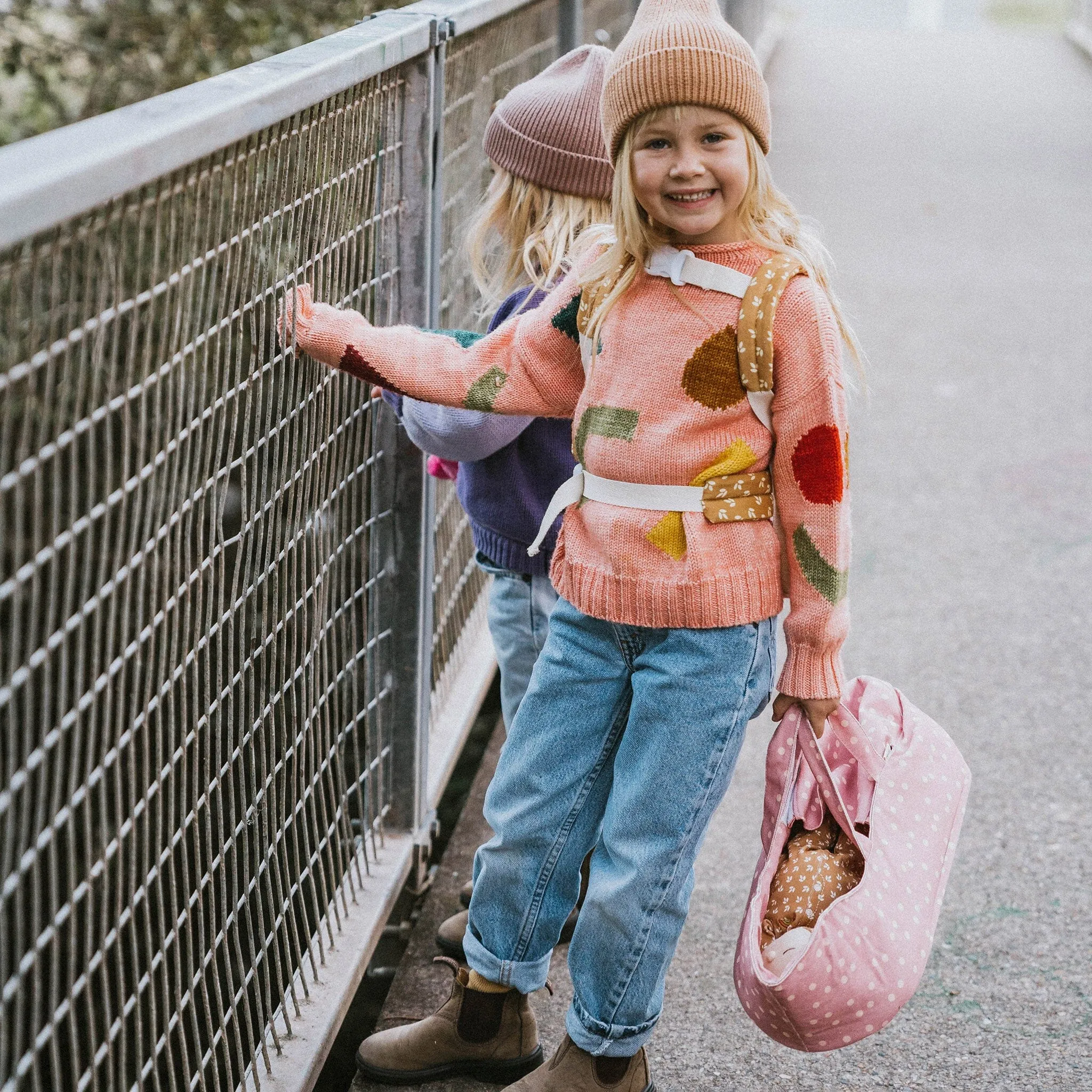 Dinkum Doll Carry Cot | Polka Dot