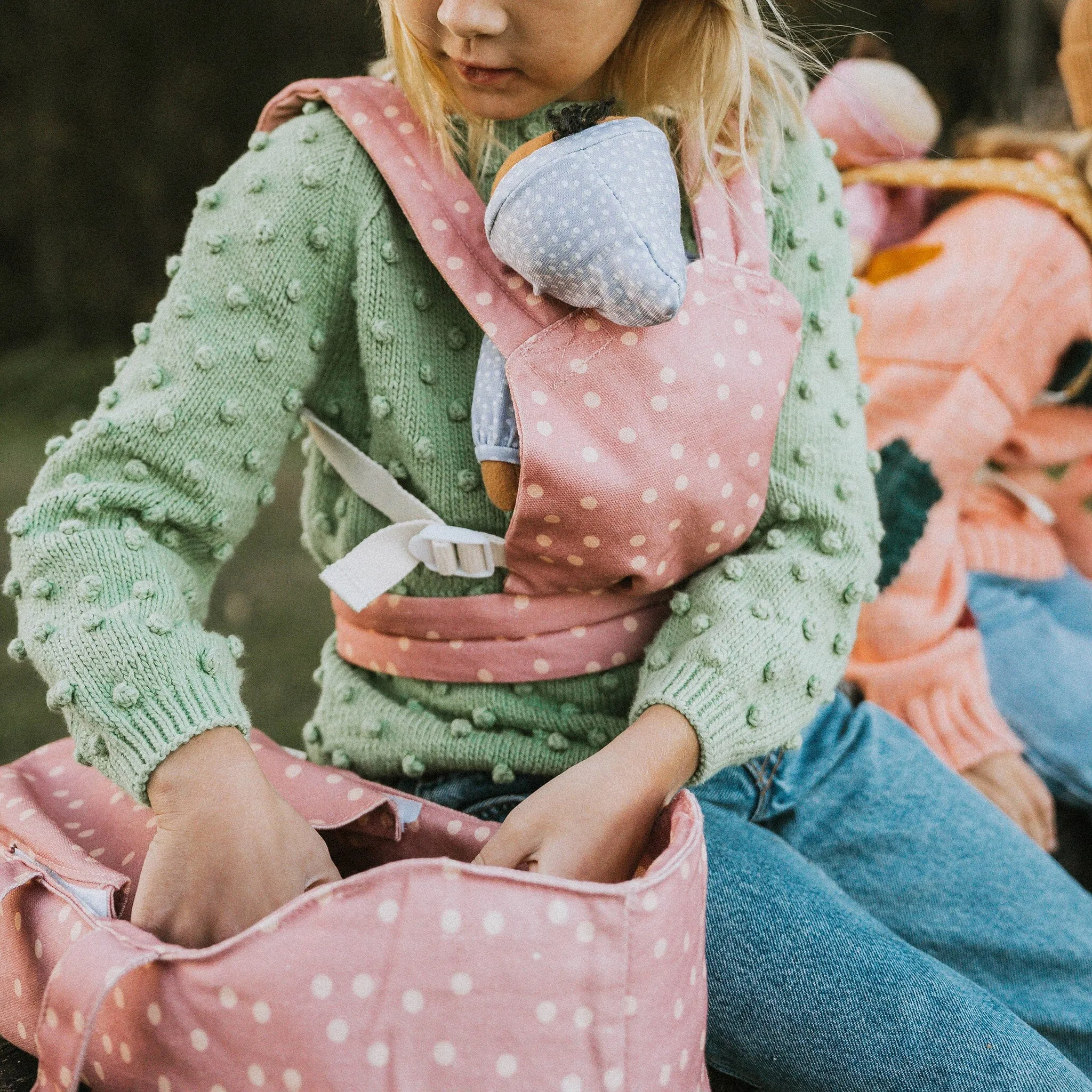 Dinkum Doll Carry Cot | Polka Dot
