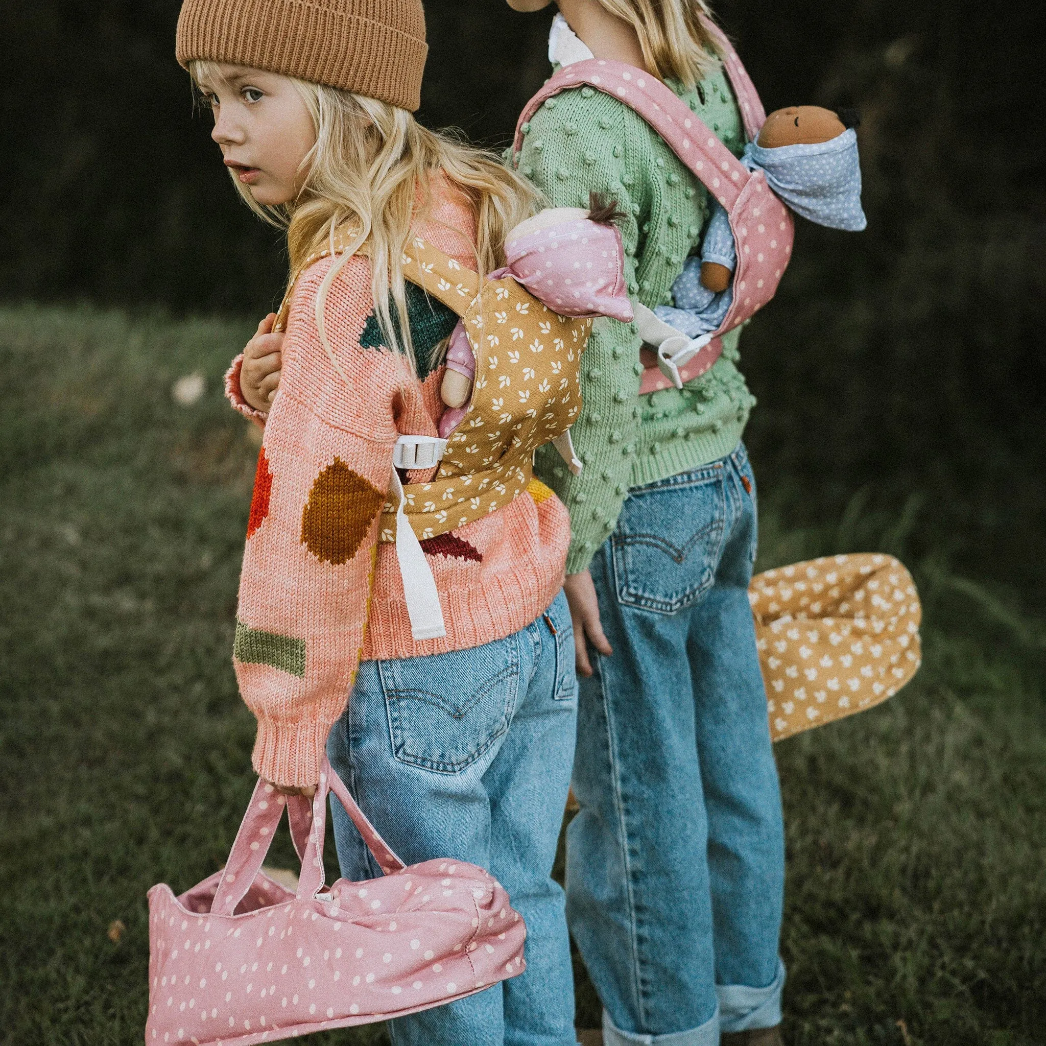 Dinkum Doll Carry Cot | Polka Dot