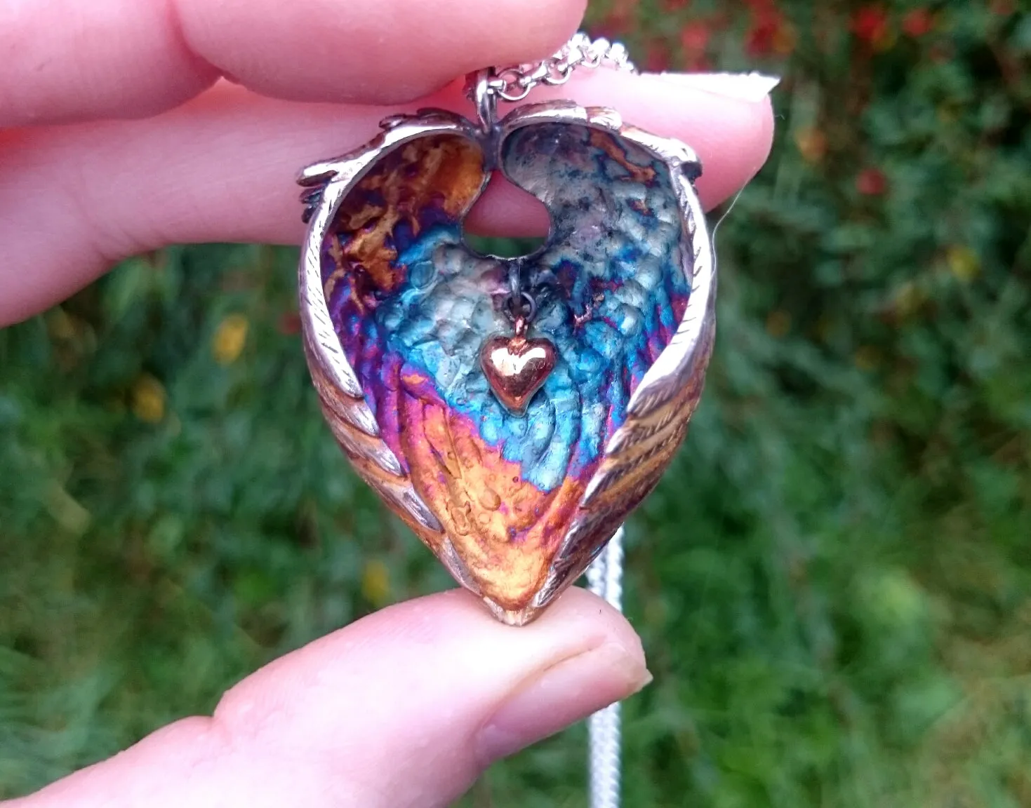 Embracing Angel Wings Pendant