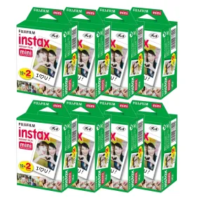 Fujifilm 2x10 Film Mini Instax Film Pack - 8 Packs - 160 Exposures