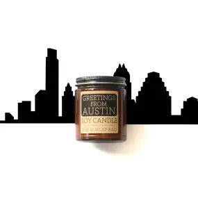 Greetings from Austin Soy Candle 9oz