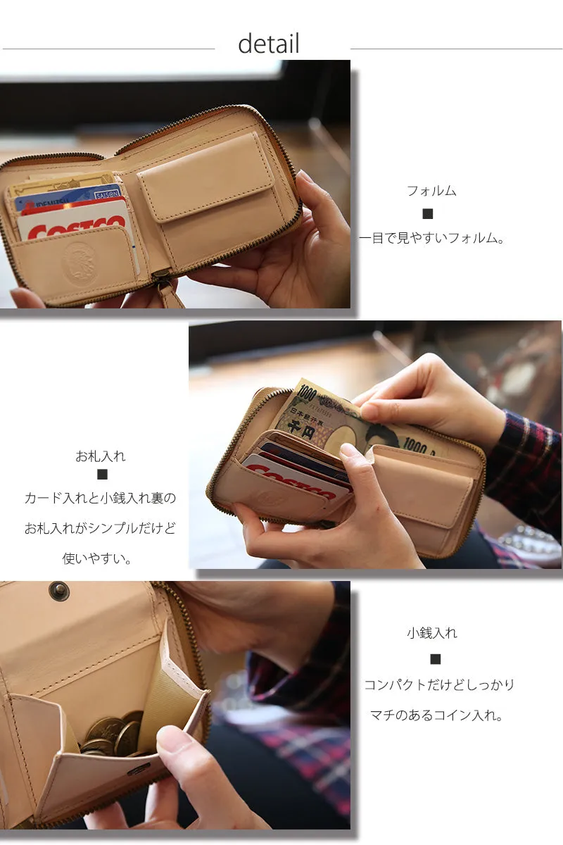 High Quality Tochigi Leather Fold Wallet, Handmade in Japan