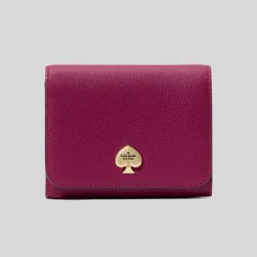 KATE SPADE Kayla Small L-zip Wallet Dark Raspberry KK056