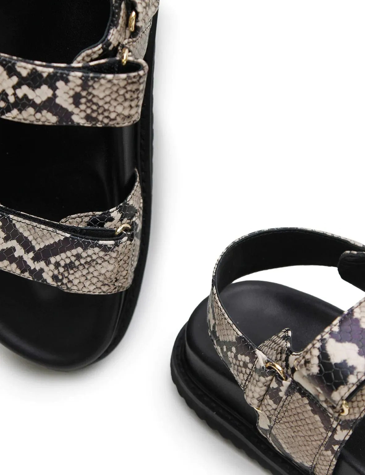 La Tribe | Isla Sandal - Snake/Black