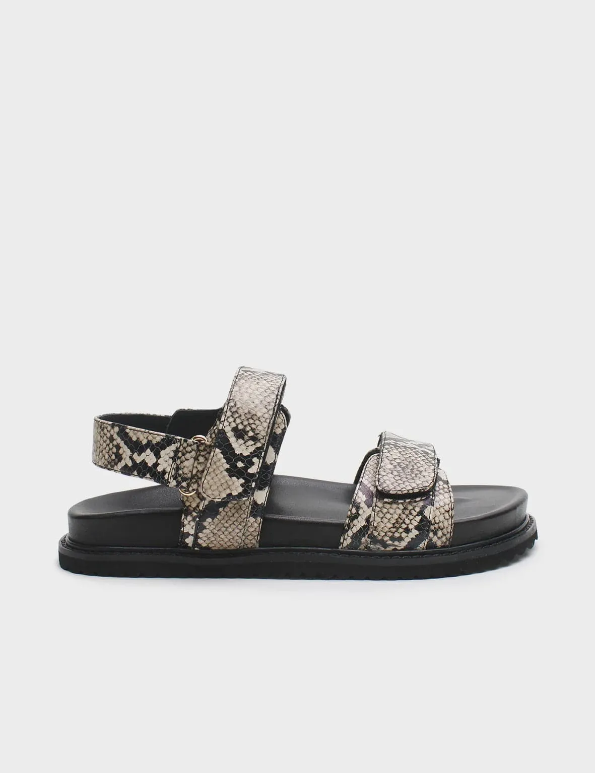 La Tribe | Isla Sandal - Snake/Black