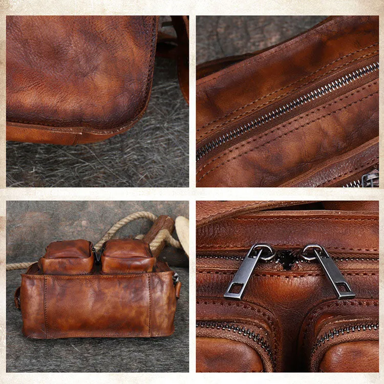 Ladies Leather Multi Pocket Shoulder Bag Side Bags For Women
