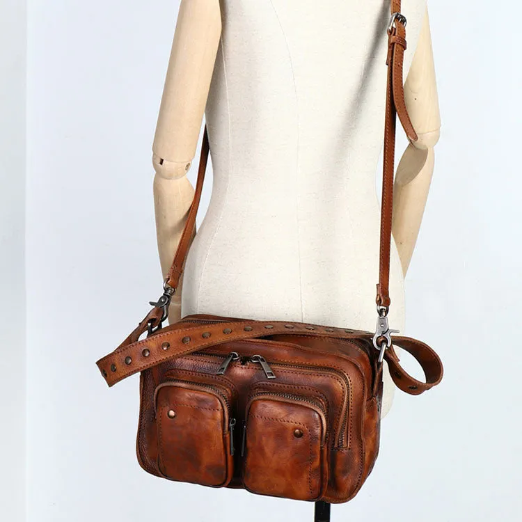 Ladies Leather Multi Pocket Shoulder Bag Side Bags For Women