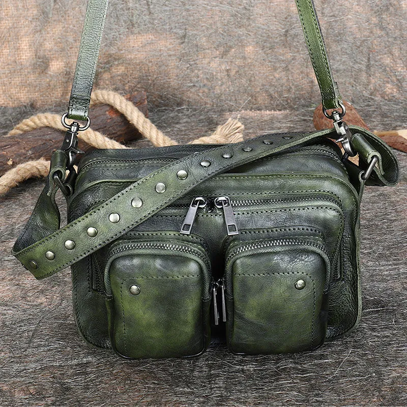 Ladies Leather Multi Pocket Shoulder Bag Side Bags For Women
