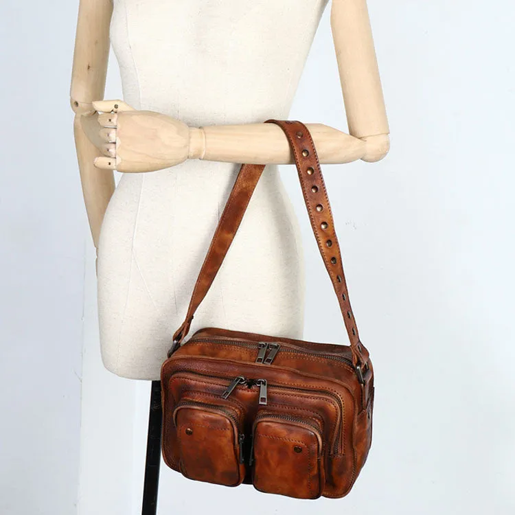 Ladies Leather Multi Pocket Shoulder Bag Side Bags For Women