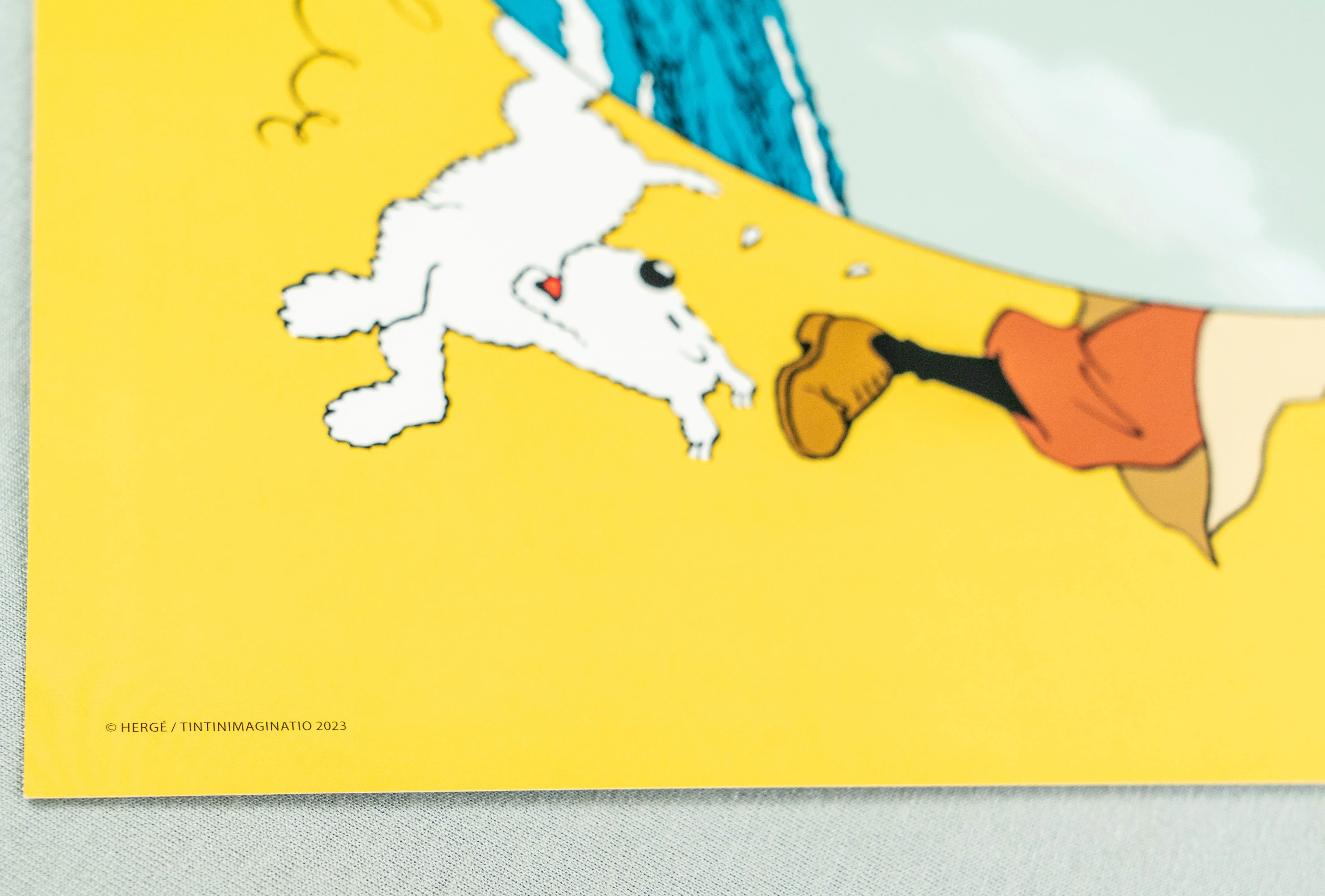 Le Secret La Licorne: Large Tintin Title Cover Poster by Moulinsart 50x70cm