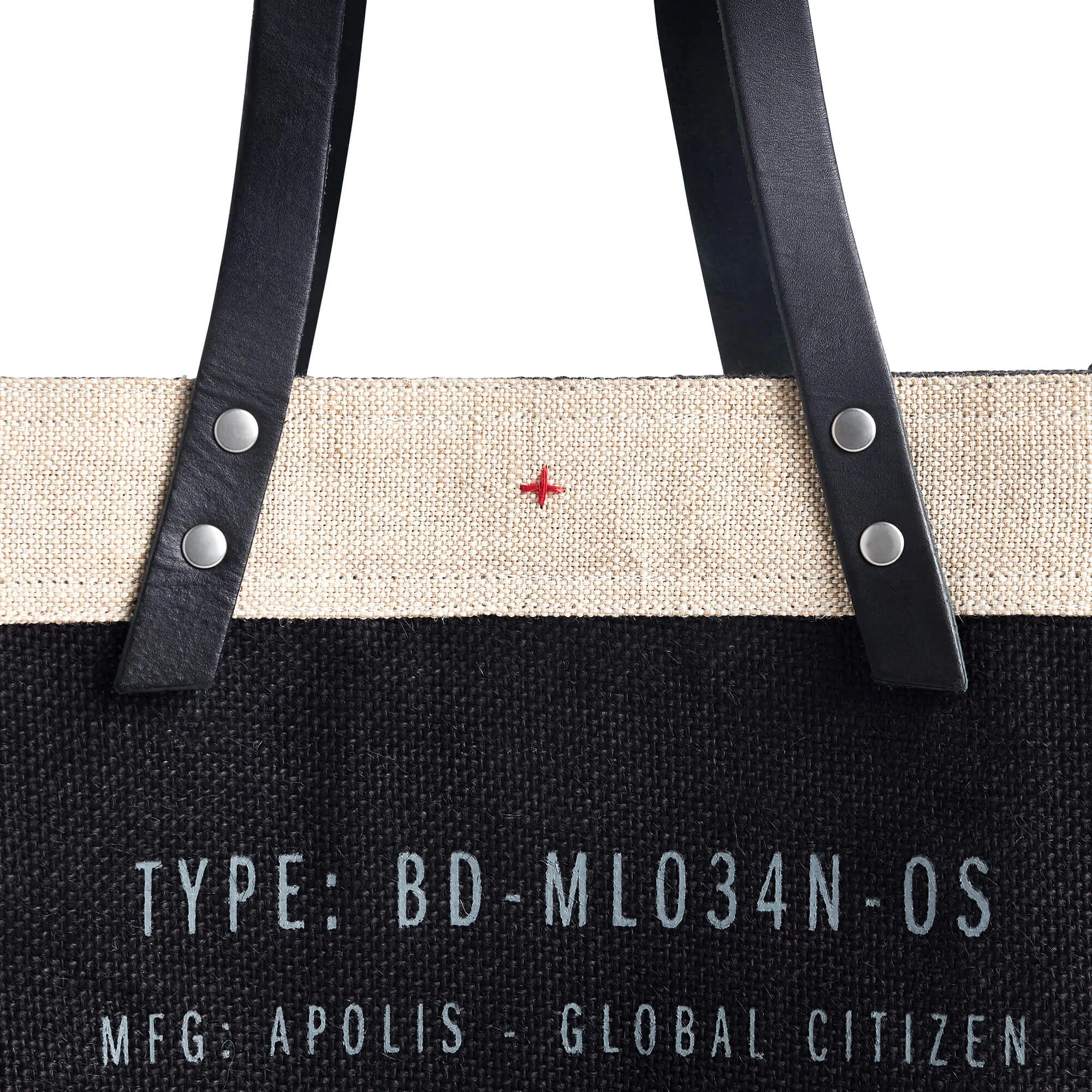 Market Tote in Black Wildflower by Amy Logsdon
