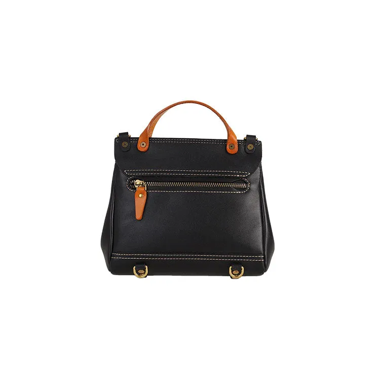 Mini Women's Genuine Leather Satchel Backpack Purse Cross Shoulder Bag For Women