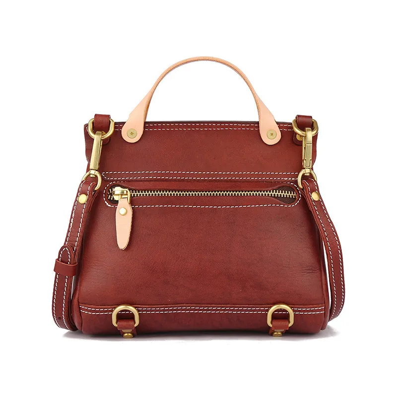 Mini Women's Genuine Leather Satchel Backpack Purse Cross Shoulder Bag For Women
