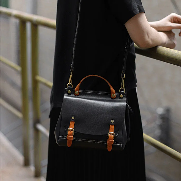 Mini Women's Genuine Leather Satchel Backpack Purse Cross Shoulder Bag For Women