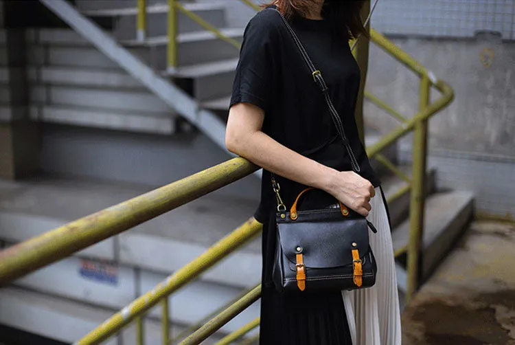 Mini Women's Genuine Leather Satchel Backpack Purse Cross Shoulder Bag For Women