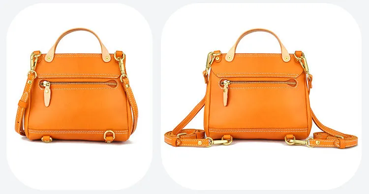 Mini Women's Genuine Leather Satchel Backpack Purse Cross Shoulder Bag For Women