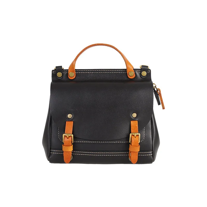 Mini Women's Genuine Leather Satchel Backpack Purse Cross Shoulder Bag For Women