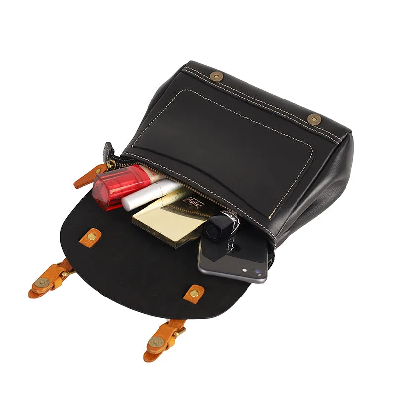 Mini Women's Genuine Leather Satchel Backpack Purse Cross Shoulder Bag For Women