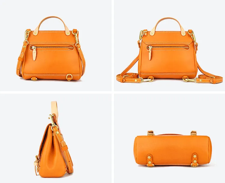 Mini Women's Genuine Leather Satchel Backpack Purse Cross Shoulder Bag For Women